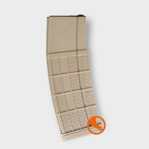 Cargador M4 L-MAG v2 EXT AEG 140Rds TAN 