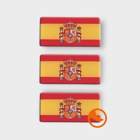 Pegatina abultada pequeña bandera España constituc